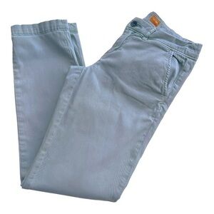 Anthropologie Pilcro and The Letterpress Grey Pants with Sage Embroidery Size 26